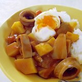 いか味付缶で簡単♪ヘルシー♪いかなすカレー